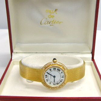 Cartier(カルティエ) 18K金無垢ダイヤ手巻き腕時計