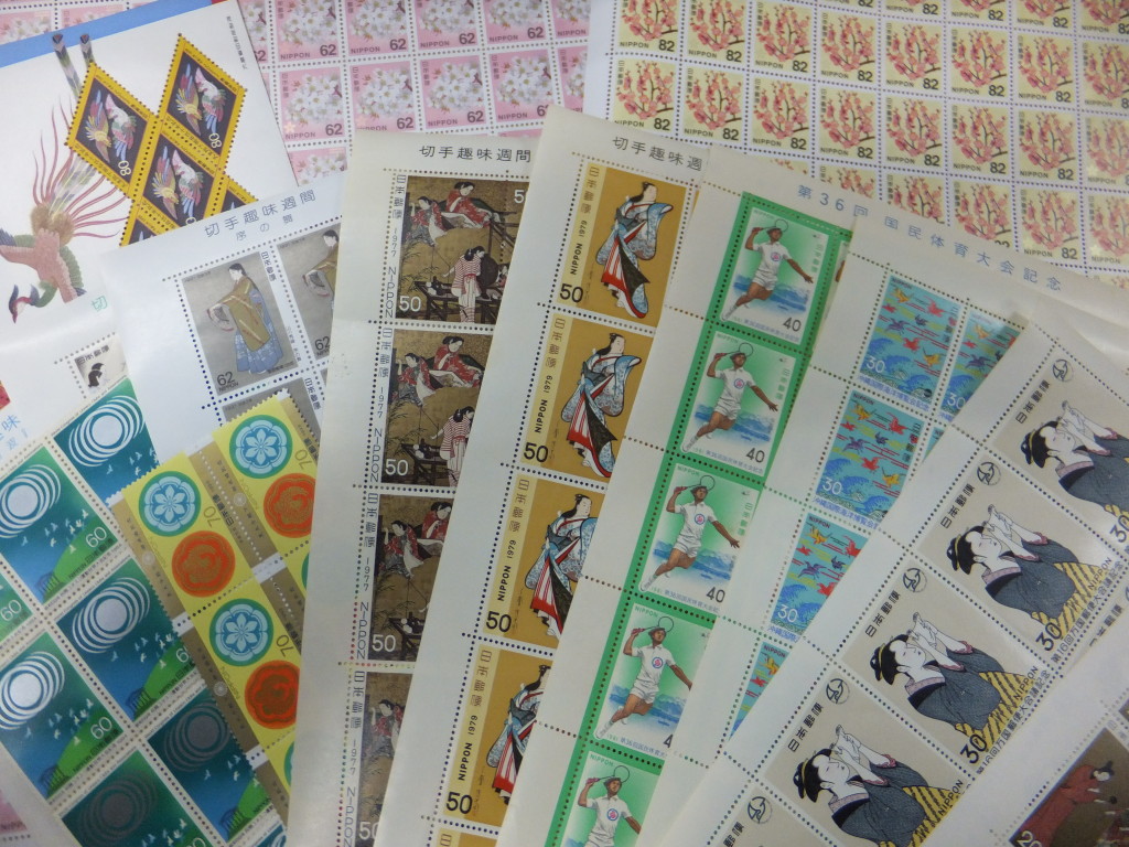 江東区のジュエルブランドではバラ切手、記念切手、普通切手シートの高価買取中