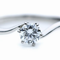 一粒ダイヤモンド ダイヤ0.385ct Pt1000 プラチナ指輪