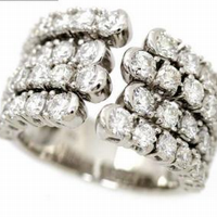 K18WGリング 18金ホワイトゴールド ダイア付き指輪