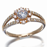 天然ピンクダイヤ指輪 リング K18PG　ピンクゴールド