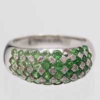 ガーネット ダイヤリング K18WG 1.81ct 0.12ct アクセサリー ジュエリー