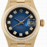 ROLEX　ロレックス デイトジャスト 10P新ダイヤ 69178G ブルーグラデーション W番 レディース腕時計
