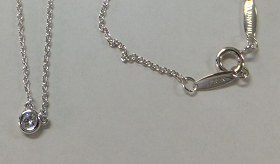 Tiffany（ティファニー）Sv925 バイザヤード1Pダイヤネックレス