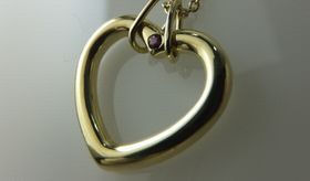 Tiffany（ティファニー）K18 オープンハートネックレス