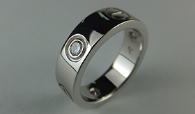 Cartier（カルティエ） 3Pダイヤ付きラブリング