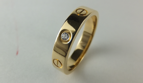 Cartier（カルティエ） K18PG　1Pダイヤ付ミニラブリング 指輪