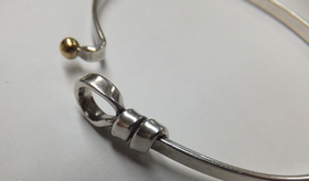 Tiffany&co（ティファニー）K18/SV925 フック＆アイ バングル ブレスレット