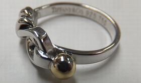 Tiffany&co（ティファニー）K18/SV925 フック＆アイ リング 指輪